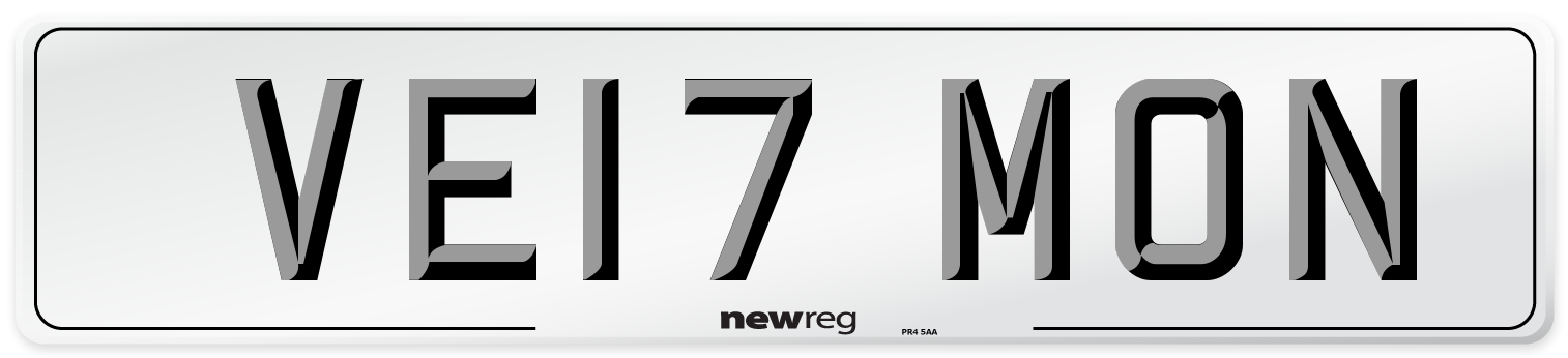 VE17 MON Number Plate from New Reg